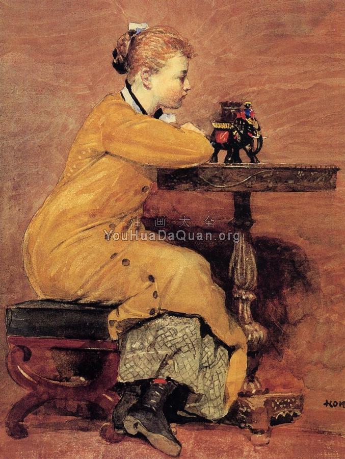 Woman and Elephant - 温斯洛·荷默